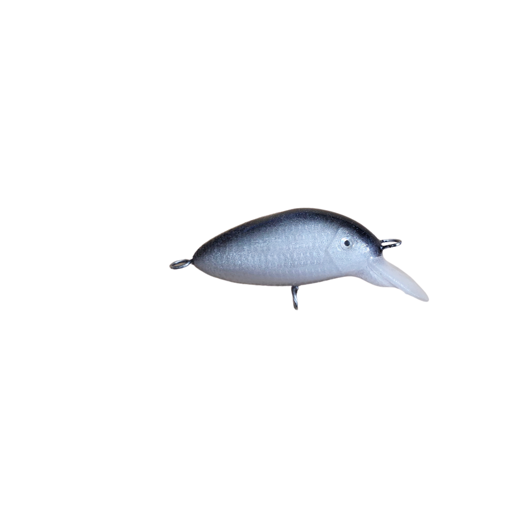 Fischlab 7.5 cm Crankbait – Black / White – Without Hooks