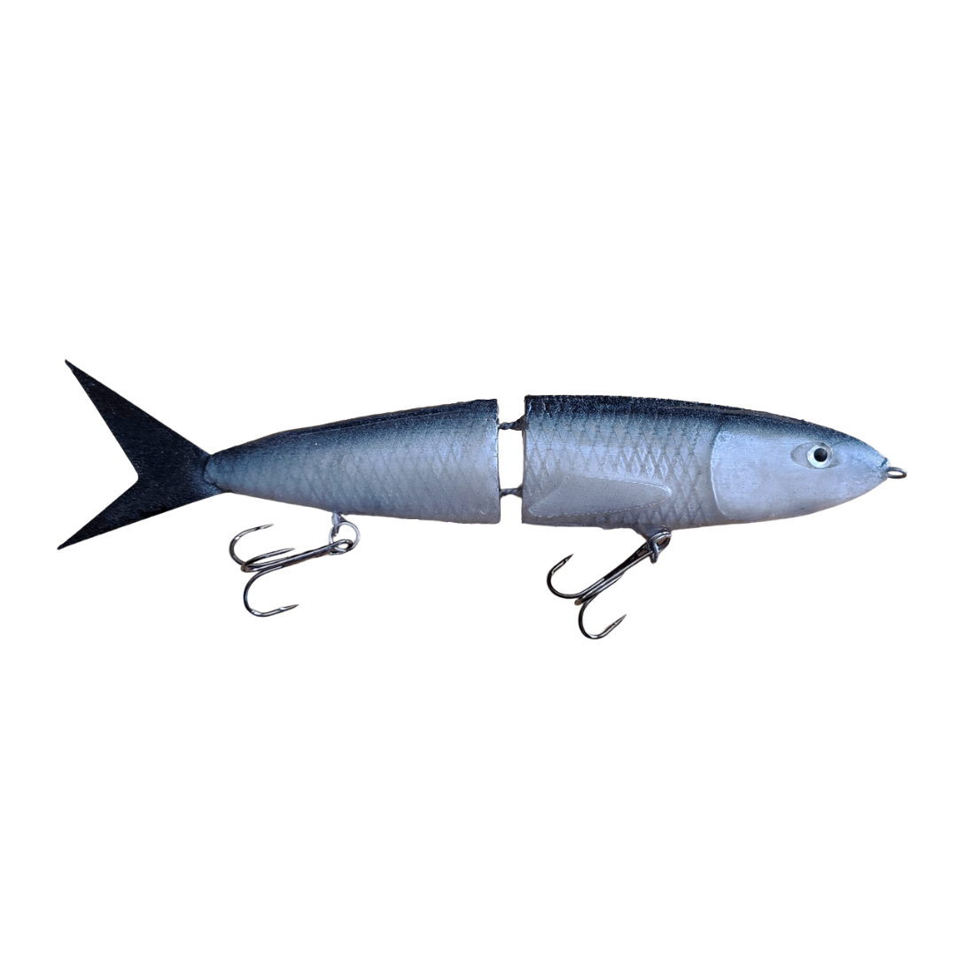 Fischlab GlideX – 19.5 cm / 48 g Sinking Glidebait – Black / White – Without Hooks