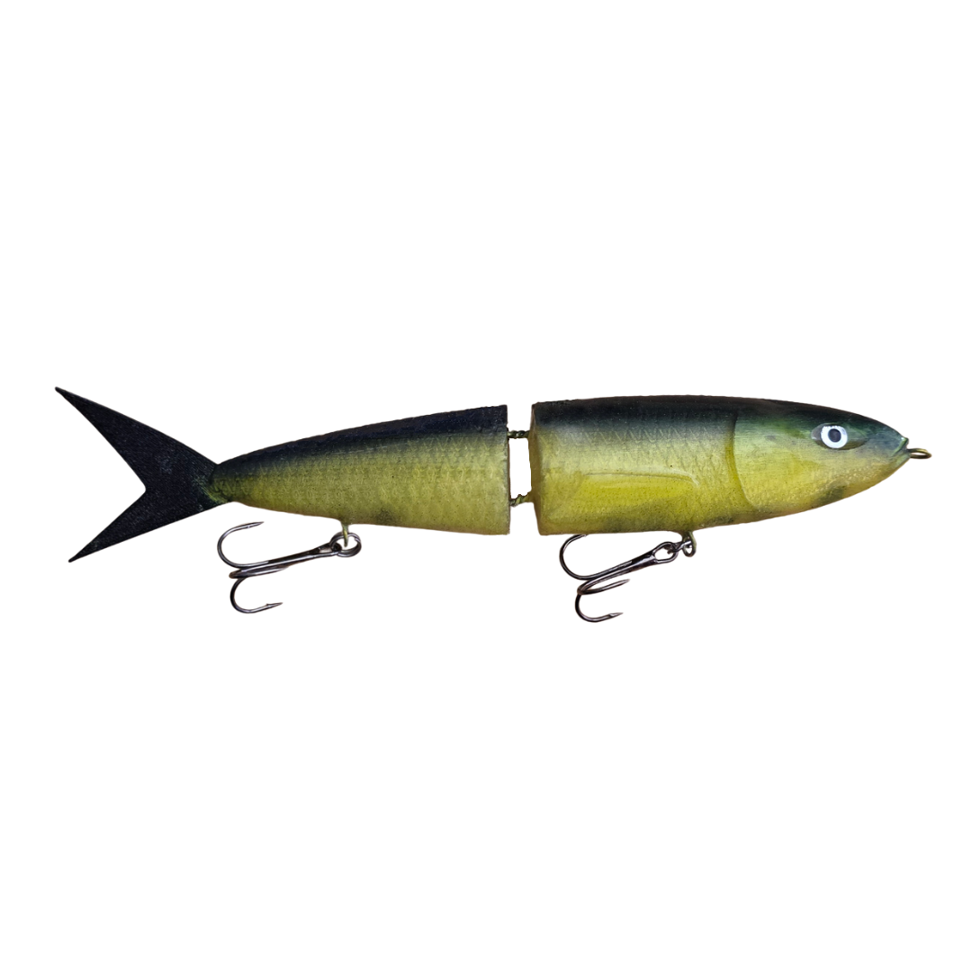 Fischlab GlideX – 19.5 cm / 48 g Sinking Glidebait – Black / Yellow – Without Hooks