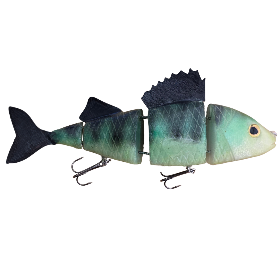 Fischlab Perch Swimbait 19.5 cm / 100 g – 4-Piece Sinking Hardbait – Without Hooks